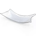 Stylish Wire Mesh Tray with Curved Shape for Home Organizing Use 3d model