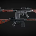 G3 Automatic Rifle Submachine Gun Machine Gun Machine Gun Semi-automatic Rifle Assault Rifle Firearms Low Face Number Low Model Simple Model Game Movie and TV Level Realistic 3d model