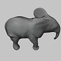 Game Movie Character Adorable Small Elephant Plush Figure With Detailed Texture