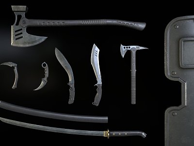 Tactical Melee Weapon Set model