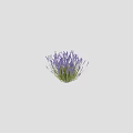 Lavender Decorative Ornament Set With Purple Flowers And Green Stems