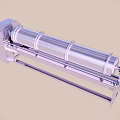 Industrial Cylindrical Drum Machine With Metal Structure And Frame For Processing