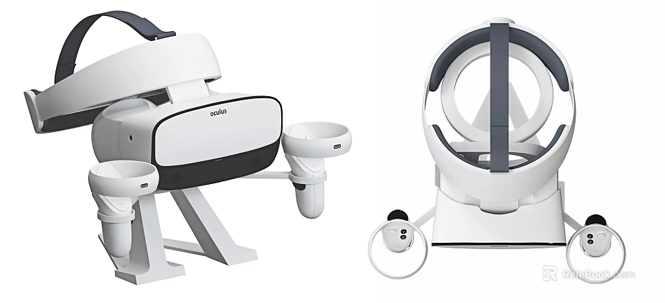 Ergonomic VR Gaming Equipment With Immersive Headset And Comfortable Seat 3d model 