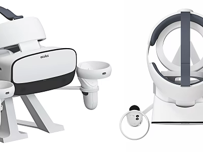 Ergonomic VR Gaming Equipment With Immersive Headset And Comfortable Seat 3d model