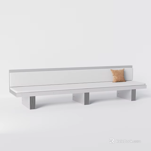 Modern Stylish Metal Frame Bar Stool with Comfortable Backrest for Kitchen Dining Area 3d model