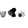 Different Types of Surveillance Cameras Featuring Dome Bullet and Box Styles for Security Monitoring