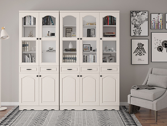 Modern bookcase 3d model