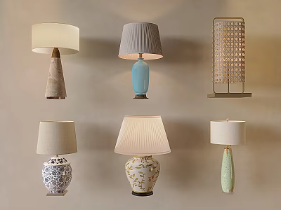 American Style Ceramic Pot Table Lamp Bedside Lamp Silent Wind Hemp Rope Table Lamp French Retro Woven Table Lamp 3d model