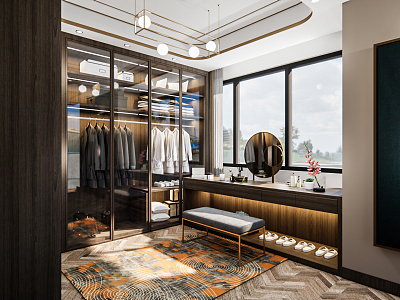 Light Luxury Cloakroom model