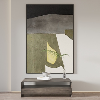 Modern Abstract Painting Simple Texture Hanging Painting 3d model