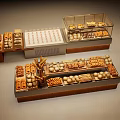 High Quality Bakery Display Shelves For Showing Various Fresh Breads And Tasty Handmade Pastries