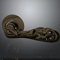 High Quality Decorative Brass Door Handle With Intricate Floral Design For Hardware Tools Applications