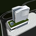 Modern Office Building Exterior With Glass Curtain Wall And Sleek Architecture