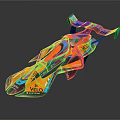 Futuristic Orange And Blue Race Car With Aerodynamic Design And VELO ARK Logos