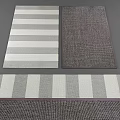 Modern Square Rugs with White and Brown Woven Texture for Home Decor