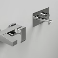 Modern Wall Mounted Chrome Faucet With Sleek Design And Polished Finish For Bathroom