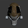 Tactical Combat Weapon Helmet With Metallic Brown Finish And Mechanical Parts