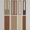 Various Design Wardrobe Doors Featuring Wooden Panels Rattan Weave And Colorful Patterns