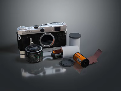 Antique Camera Antique Camera Retro Camera Retro Camera Mechanical Film Camera Film Camera 3d model