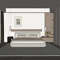 Modern Minimalist Bedroom Interior With Platform Bed Pendant Lights And Neutral Rug