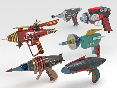 toy gun alien sci-fi pistol retro ray gun model