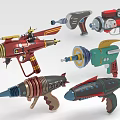 Electric Toy Guns With Colorful Sci-Fi Designs Vibrant Colors Unique Shapes And Interactive Features