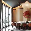 New Chinese Room Restaurant Box 3d model