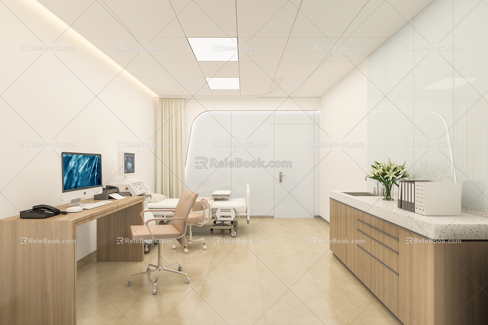 Modern ultrasound department 3d model