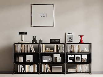 Modern bookcase 3d model