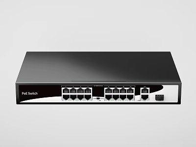 PoE Switch High Speed Network Device with Multiple Ethernet Ports for Digital Connectivity 3d model
