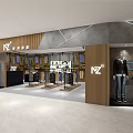 Modern Clothing Store Interior With Mannequins Hanging Clothes And Display Racks