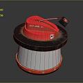 LEI JING Game Character Prop Featuring Red Device Star Emblem Black Base And Connector