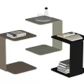 Modern corner table sofa side table metal corner table 3d model