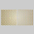Decorative Golden Carved Panels With Star And Hexagonal Geometric Patterns 3d model