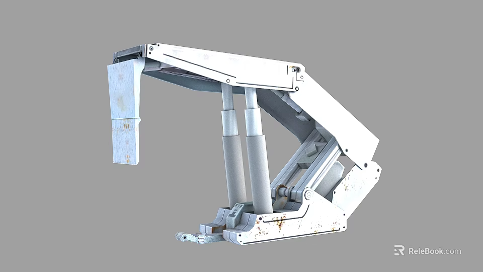 Heavy Duty Industrial Equipment with Hydraulic Arm and Metal Components for Operations 3d model 