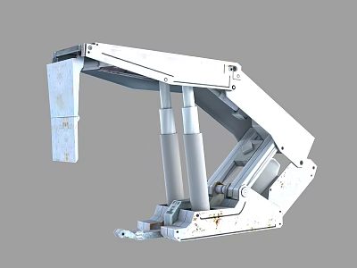 Heavy Duty Industrial Equipment with Hydraulic Arm and Metal Components for Operations 3d model
