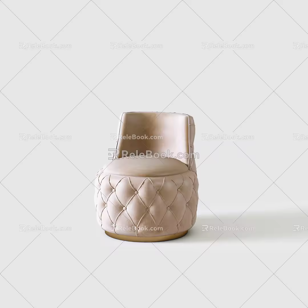 Light Luxury Single Sofa Single Chair Single Sofa 3d model