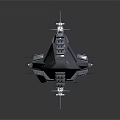 Modern Sleek Water Vessel With Metallic Exterior Streamlined Design And Technical Decks