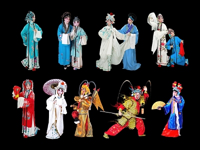 2D Peking Opera Characters Opera Characters Hua Dan Mask model