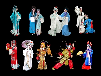 2D Peking Opera Characters Opera Characters Hua Dan Mask 3d model