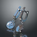 Silver Metal Household Supplies Decorative Hooks With Smiley Face Yin Yang Symbol Pendant