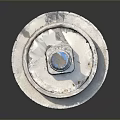Ornamental Stone Fountain With Circular Base And Pedestal Water Basin