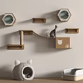 Modern Cat Climbing Feeder 3d model