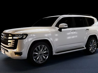 White SUV With Modern Design Chrome Accents And Large Alloy Wheels 3d model
