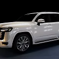 White SUV With Modern Design Chrome Accents And Large Alloy Wheels