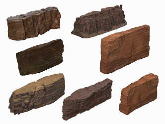 Stone rock mountain wall rock wall sandstone stone wall 3d model