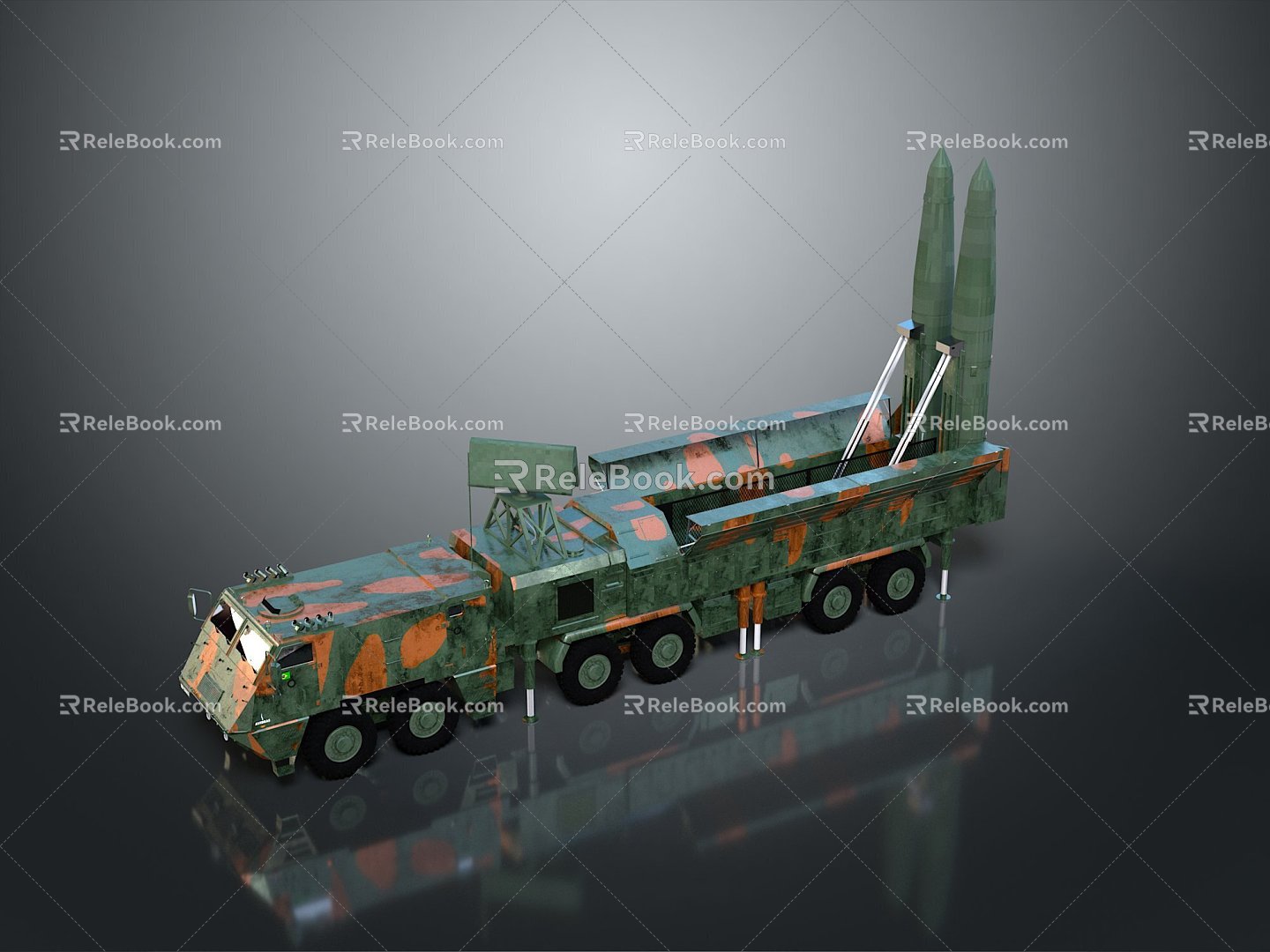 missile vehicle anti-aircraft missile vehicle cruise missile vehicle anti-tank missile vehicle military vehicle military vehicle transportation 3d model