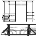 Sturdy Metal Storage Shelving Units With Wire Racks And Multi Tier Design 3d model