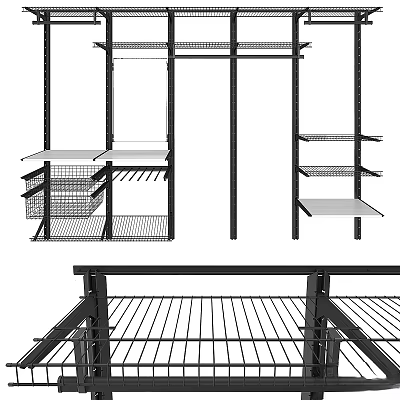 Sturdy Metal Storage Shelving Units With Wire Racks And Multi Tier Design 3d model