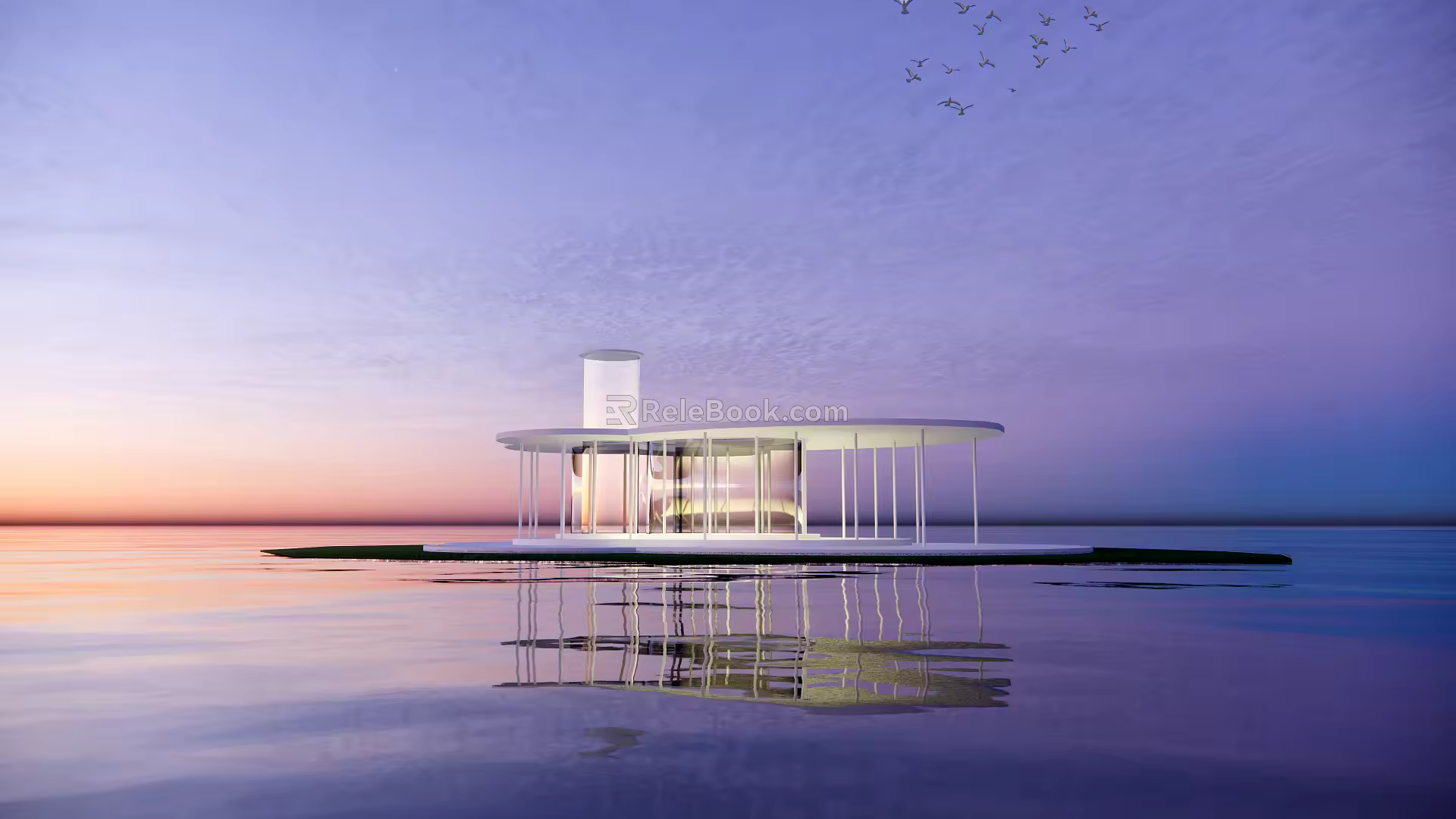Modern Architecture Island View Architecture 3d model